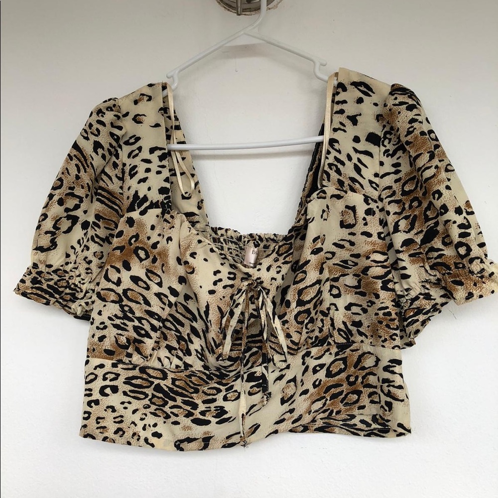 Animal print crop top